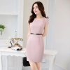 Asian design thin summer formal office dress for work Color pink dress