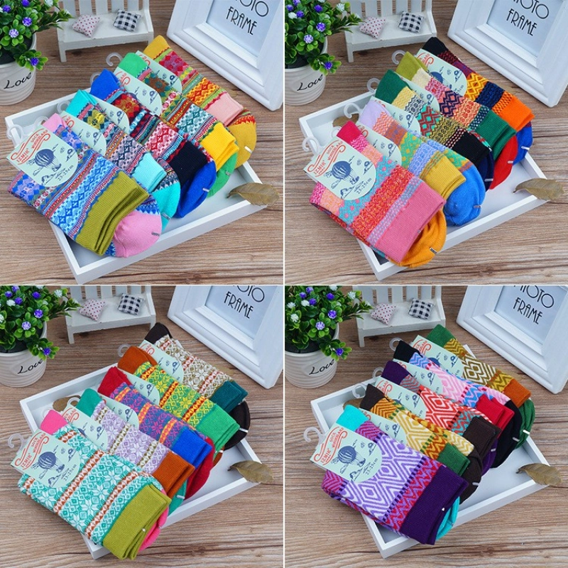 bulk comfortable breathe geometric religious pattern women socks