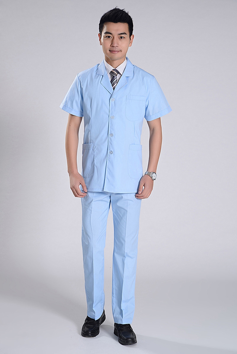 summer front opening male nurse suits uniforms