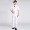 summer front opening male nurse suits uniforms Color white