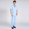 summer front opening male nurse suits uniforms Color blue
