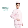 Peter pan collar side opening long sleeve nurse blouse + pant uniform