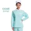 Peter pan collar side opening long sleeve nurse blouse + pant uniform