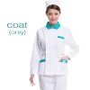 Peter pan collar side opening long sleeve nurse blouse + pant uniform