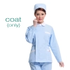 Peter pan collar side opening long sleeve nurse blouse + pant uniform