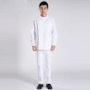 side open two piece nurse doctor suits (coat + pant) Color white suits