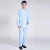 side open two piece nurse doctor suits (coat + pant) Color light blue suits