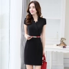 Korea design formal office lady work dress Color black dress