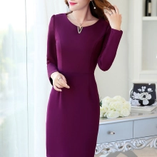 autumn new design Korea office work  dress