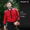 fashion contrast collar shirt office restaurant uniform