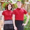 summer restaurant wing up  collar waiting staff shirt uniforms