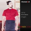 summer restaurant wing up  collar waiting staff shirt uniforms