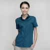 summer button down collar serving staff shirt fast food waiter uniforms