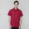 summer button down collar serving staff shirt fast food waiter uniforms