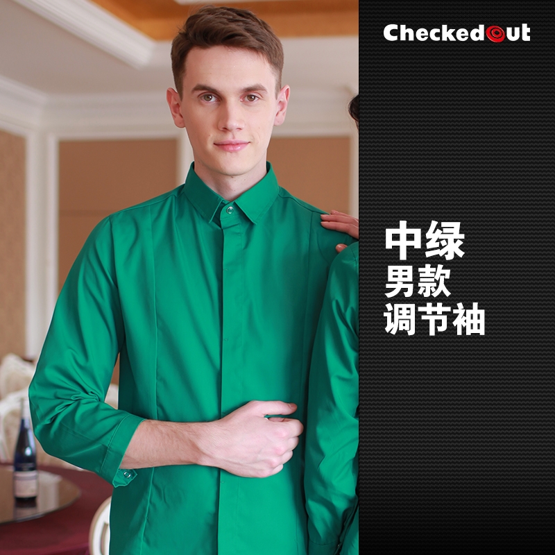 candy color western dished restaurant waiter shirts waiter uniforms