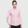 grid printing fast food waiter shirts cafe bar KVT KTC uniforms Color women pink shirt