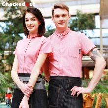 stripes printing wait staff store clerk shirt uniform