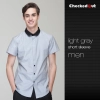 short sleeve summer black collar waiter staff uniforms shirt