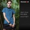 short sleeve summer black collar waiter staff uniforms shirt