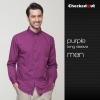 fashion restaurants coffee shop bar pub hotel waiter waitress shirt workswear Color men purple shirt