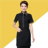 stripes collar hem waiter man uniforms shirt apron