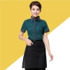 stripes collar hem waiter man uniforms shirt apron