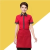 stripes collar hem waiter man uniforms shirt apron