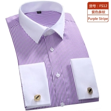 hot sale slim stripes print men shirt office uniform