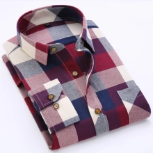 casual fashion checkered men shirt