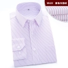 classic stripes print men shirt office work uniform Color color 7