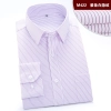 classic stripes print men shirt office work uniform