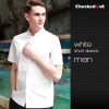 summer single breasted chef coat jacket restaurant chef jacket Color short sleeve white men