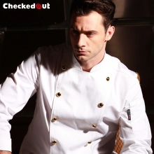 golden button chef master jacket chef uniform coat