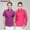 eye-catching solid color women chef jacket uniform