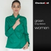 candy color female chef jacket uniform Color long sleeve green coat