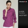 candy color female chef jacket uniform Color long sleeve purple coat