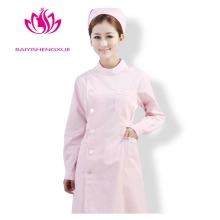 long sleeve round collar high quality female nurse coat uniform