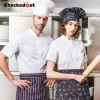 short sleeve single-breasted restaurant bread baker workswear chef coat