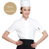 short sleeve single-breasted restaurant bread baker workswear chef coat Color women short sleeve