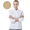 short sleeve single-breasted restaurant bread baker workswear chef coat Color women long sleeve