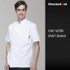 England fashion restaurant kitchen chef uniforms Color short sleeve white men design