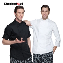 simple basic design double breasted chef jacket uniform workswear