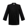 casual classic double breasted long sleeve chef blouse uniform Color unisex black chef coat