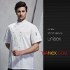 Germany design restaurant cake shop baker jacket chef coat uniform Color unisex white coat