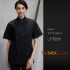 Germany design restaurant cake shop baker jacket chef coat uniform Color unisex black coat