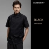 new design restaurant head chef jacket blouse uniform Color unisex black coat