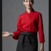 professional double breasted chef jacket blazer uniform Color long sleeve red