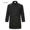 clothing button double breasted chef coat winter design Color unisex black coat