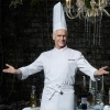 fashion invisible button chef uniform coat bread shop uniform