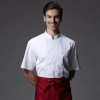 stripes collar cuff fashion cook chef jacket chef uniform